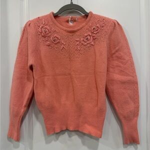 Elegant Floral Embroidered Sweater